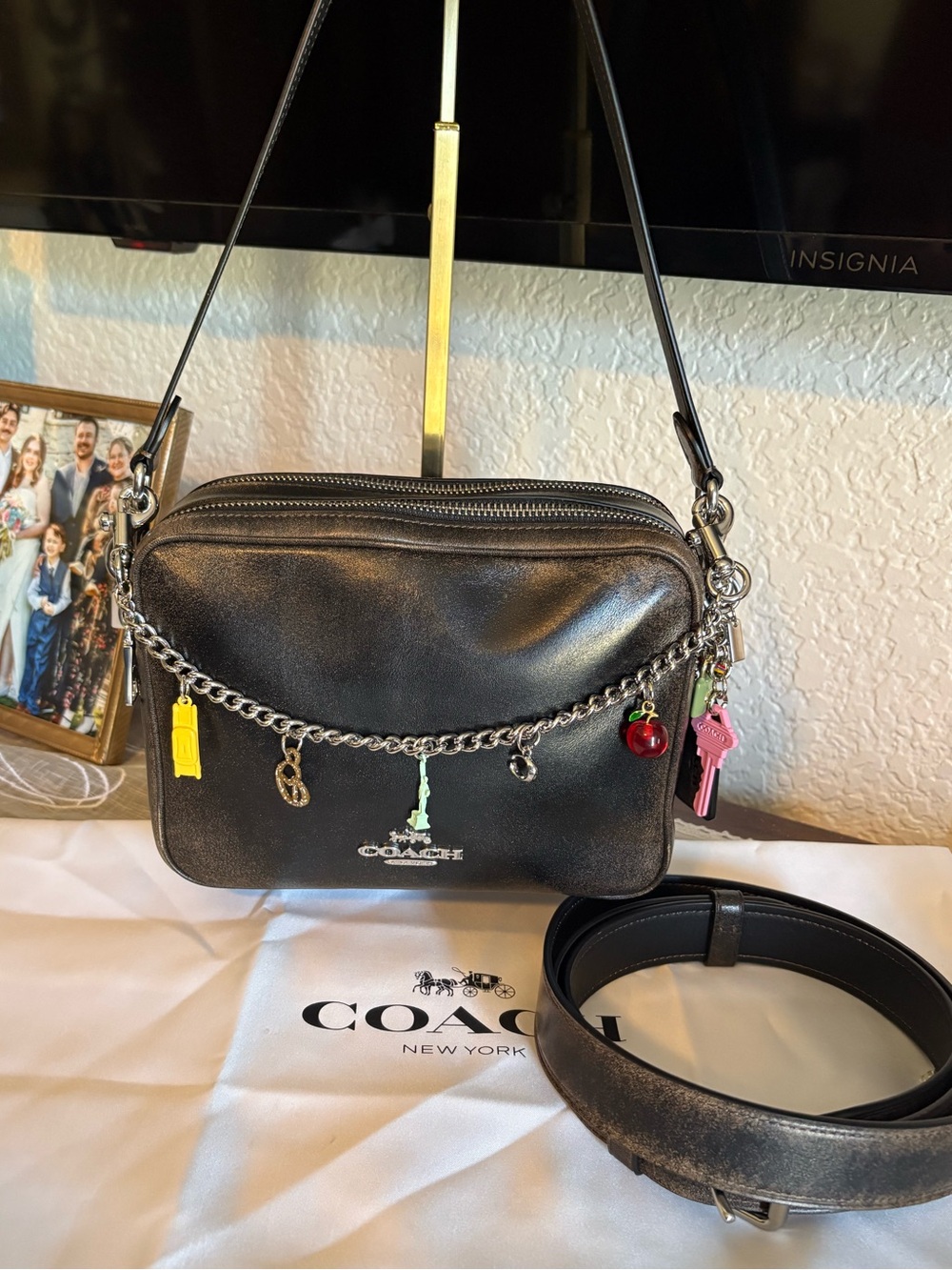 Coach Loved Leather Carey Crossbody Bag - Picture 2 of 16